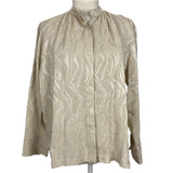 Masscob £395 Vanilla Textured Silk Mix Blouse S