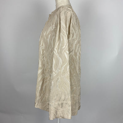 Masscob £395 Vanilla Textured Silk Mix Blouse S