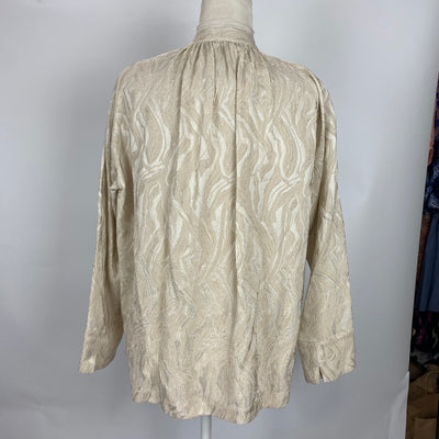 Masscob £395 Vanilla Textured Silk Mix Blouse S