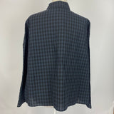 Apuntob New £395 Blue & Black Check Cotton Overshirt XS/S/M