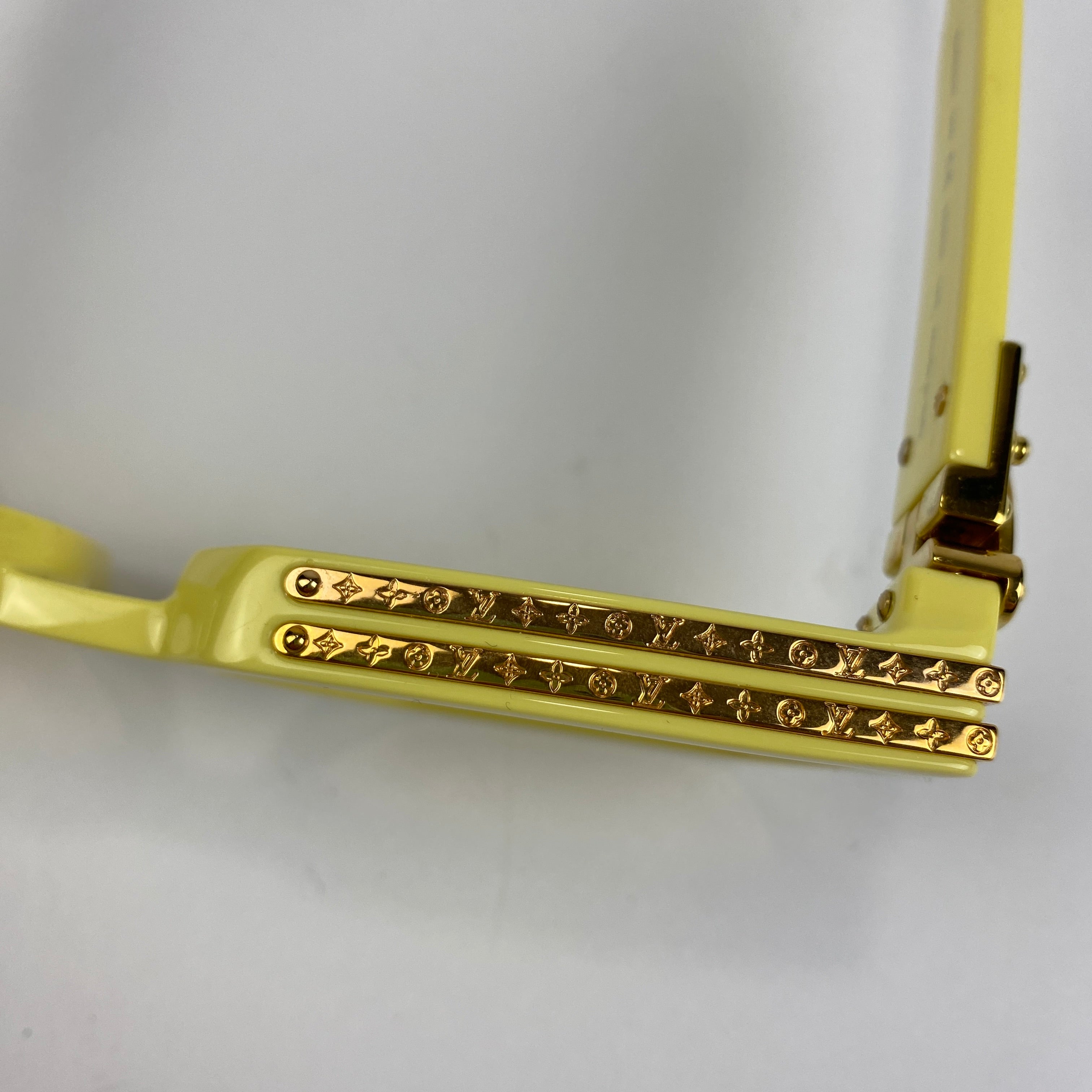 Louis Vuitton £595 Yellow 1.1 Millionaire Sunglasses Z1323W