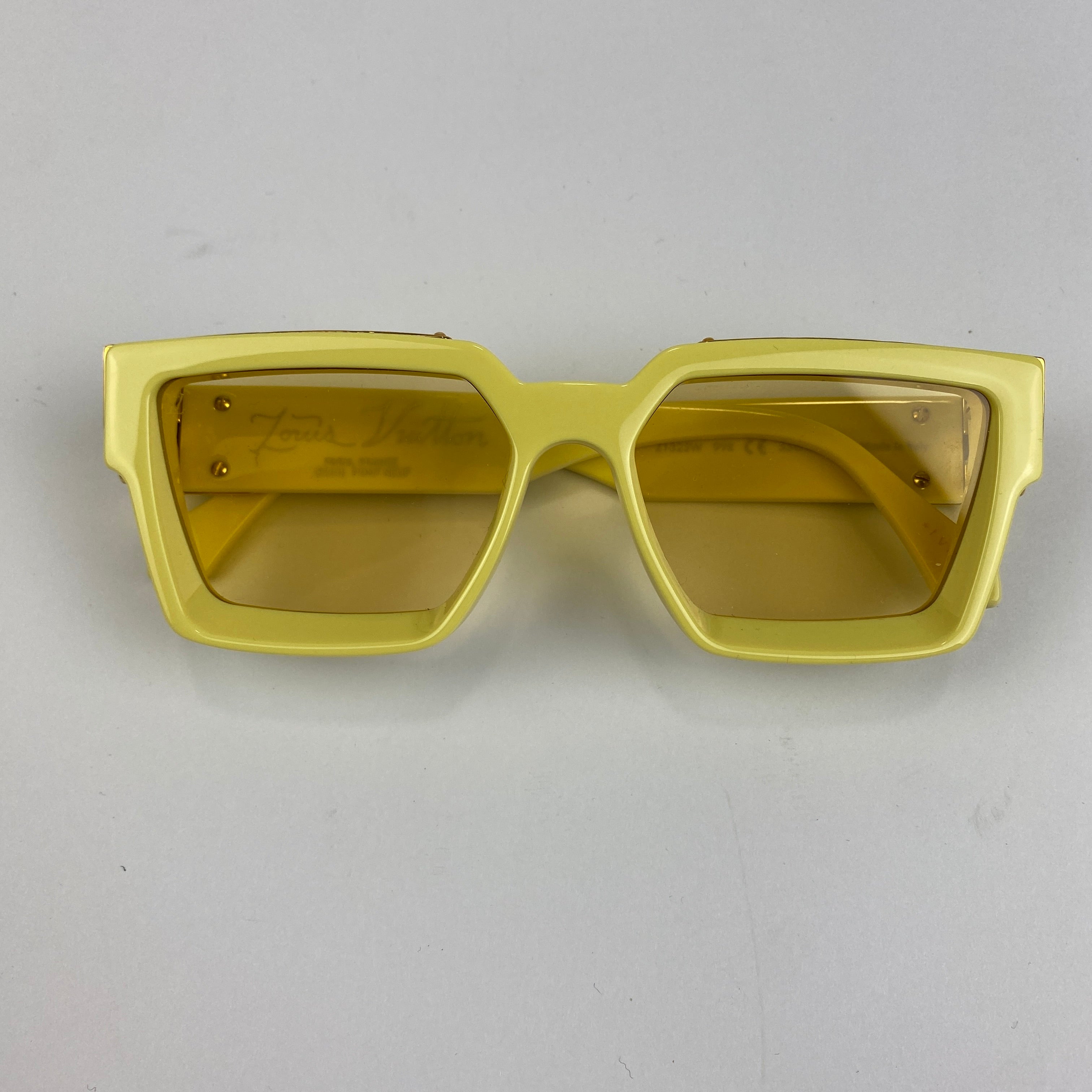 Louis Vuitton £595 Yellow 1.1 Millionaire Sunglasses Z1323W