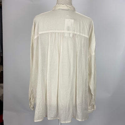 Pas De Calais £335 Vanilla Cupro Linen & Cotton Shirt S