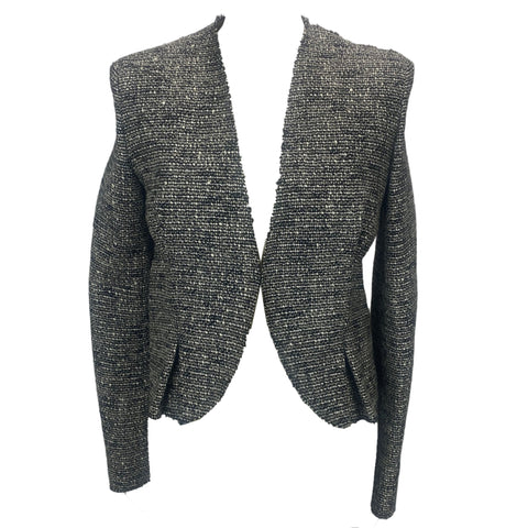 Balenciaga Black & White Texture Weave Jacket XXS