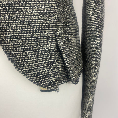 Balenciaga Black & White Texture Weave Jacket XXS