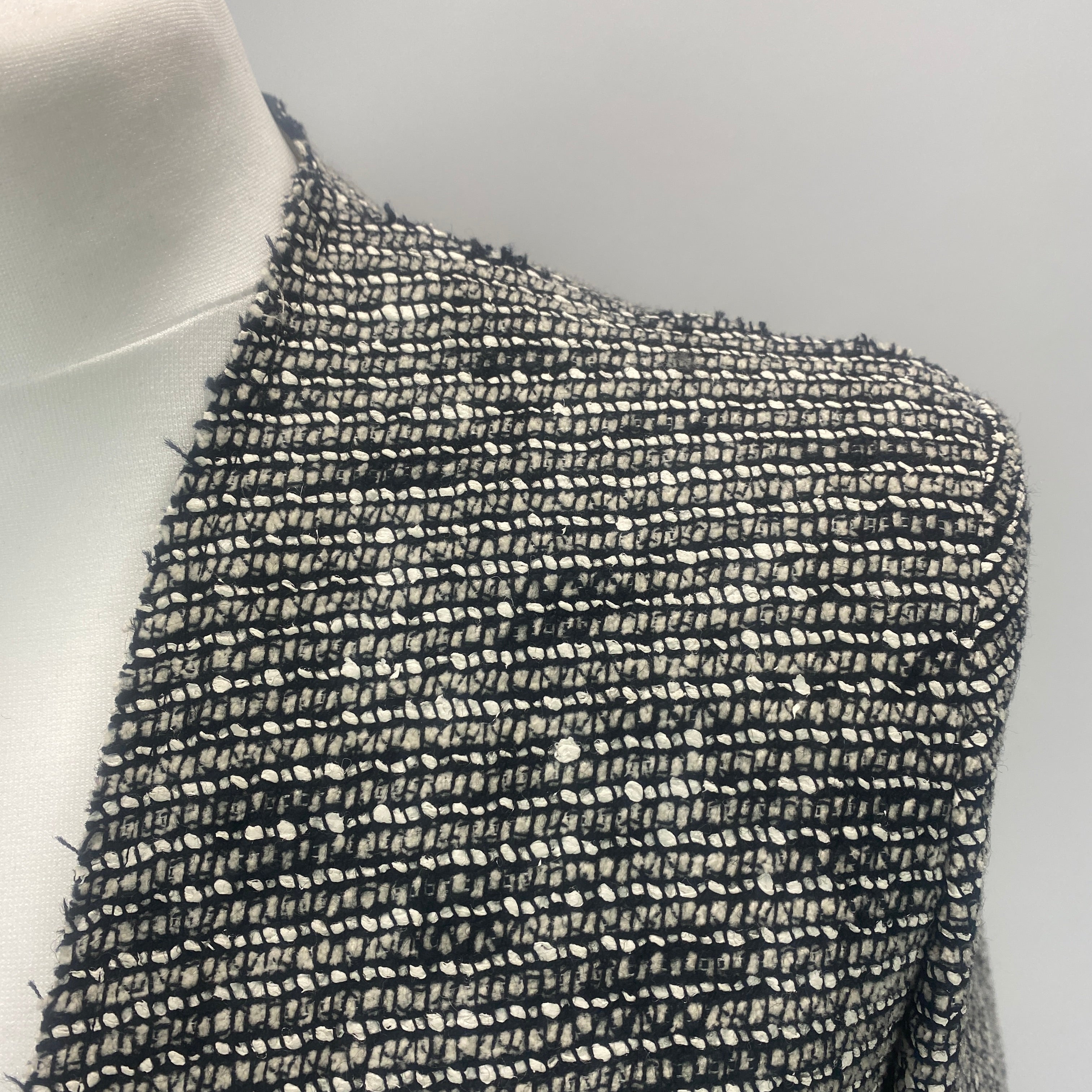 Balenciaga Black & White Texture Weave Jacket XXS