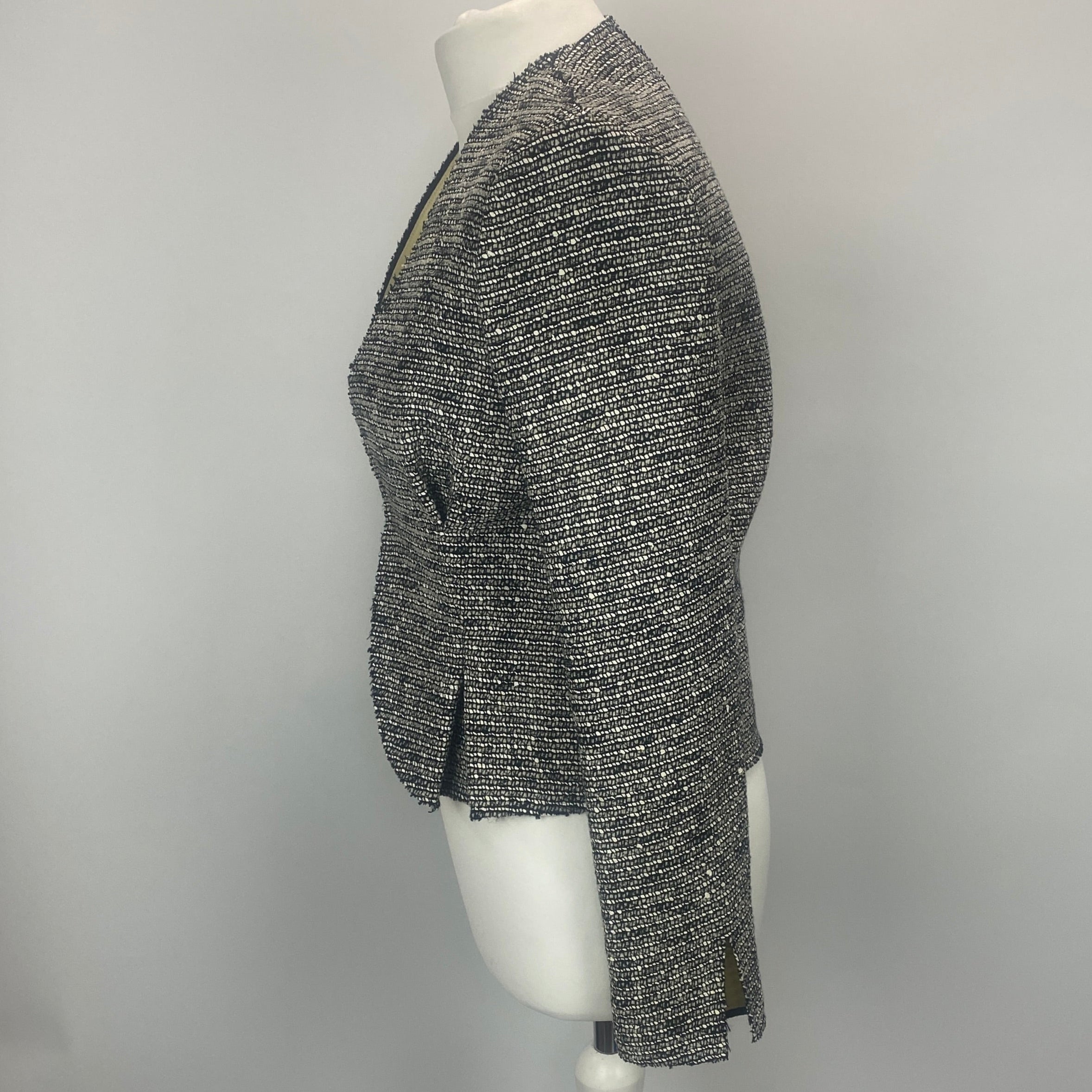 Balenciaga Black & White Texture Weave Jacket XXS