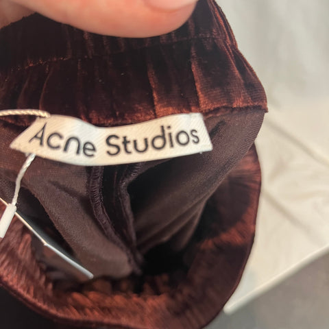 Acne Studios Bronze Velvet Trousers XS
