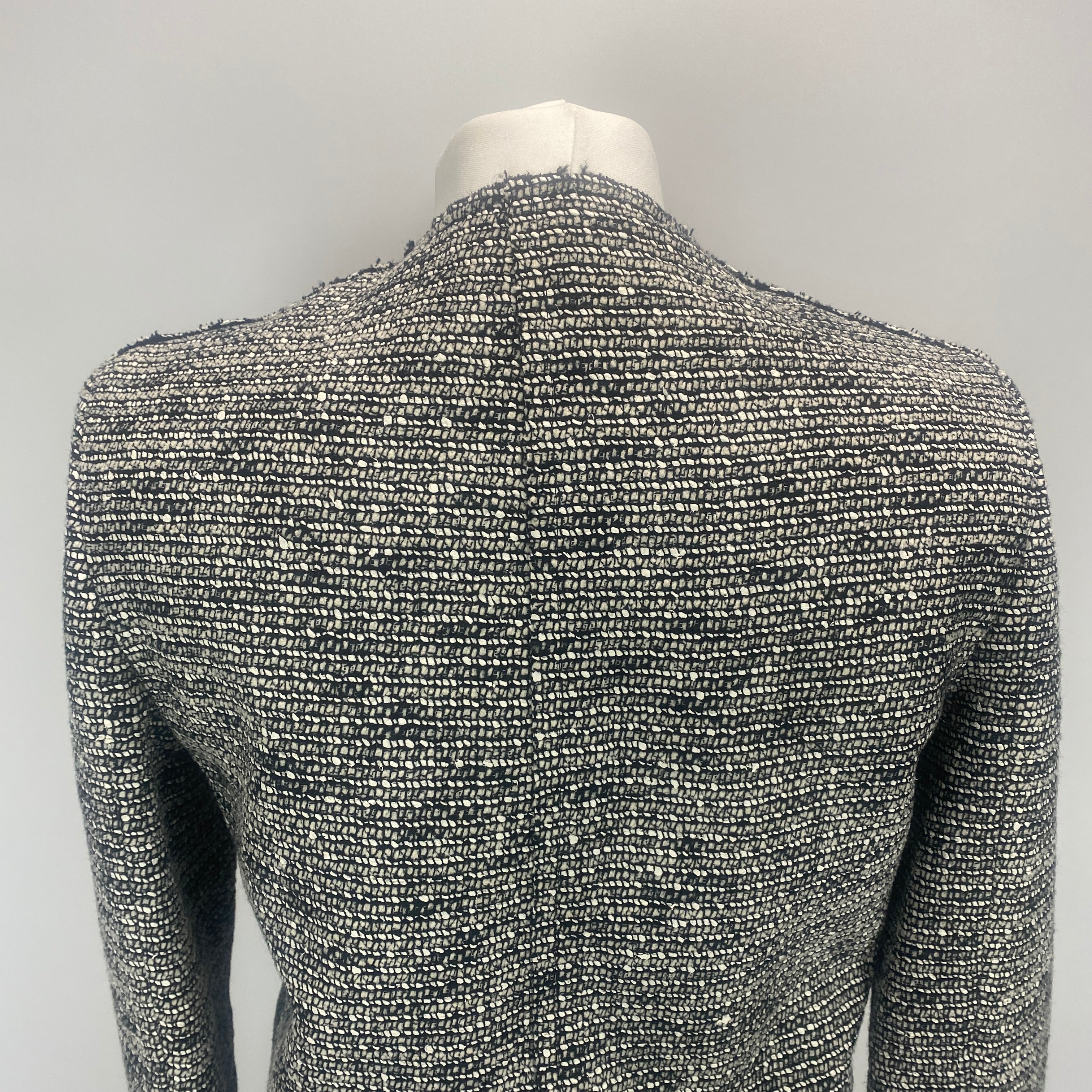 Balenciaga Black & White Texture Weave Jacket XXS