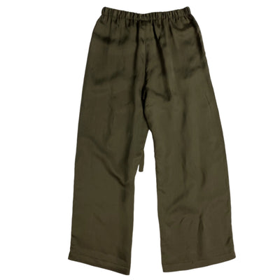 Aspesi New £245 Olive Silky Satin Drawstring Pants XS