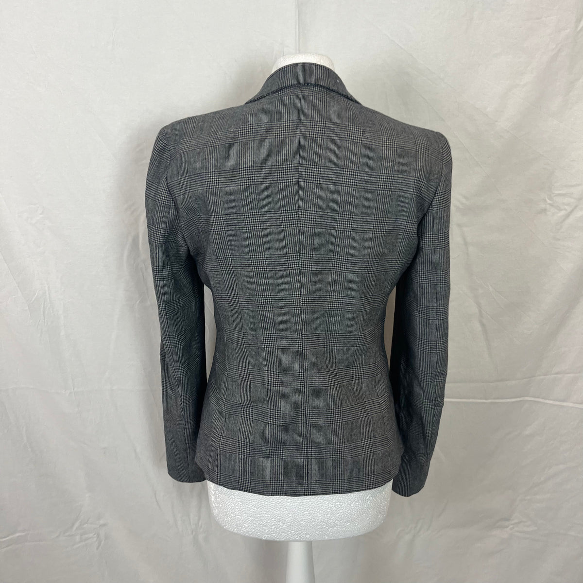 Max Mara Navy Prince of Wales Check Blazer Jacket XS/S