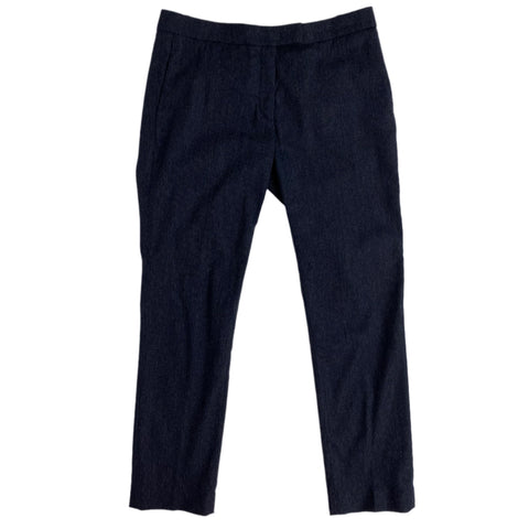 Joseph Navy Pinstripe Wool & Cotton Pants XS