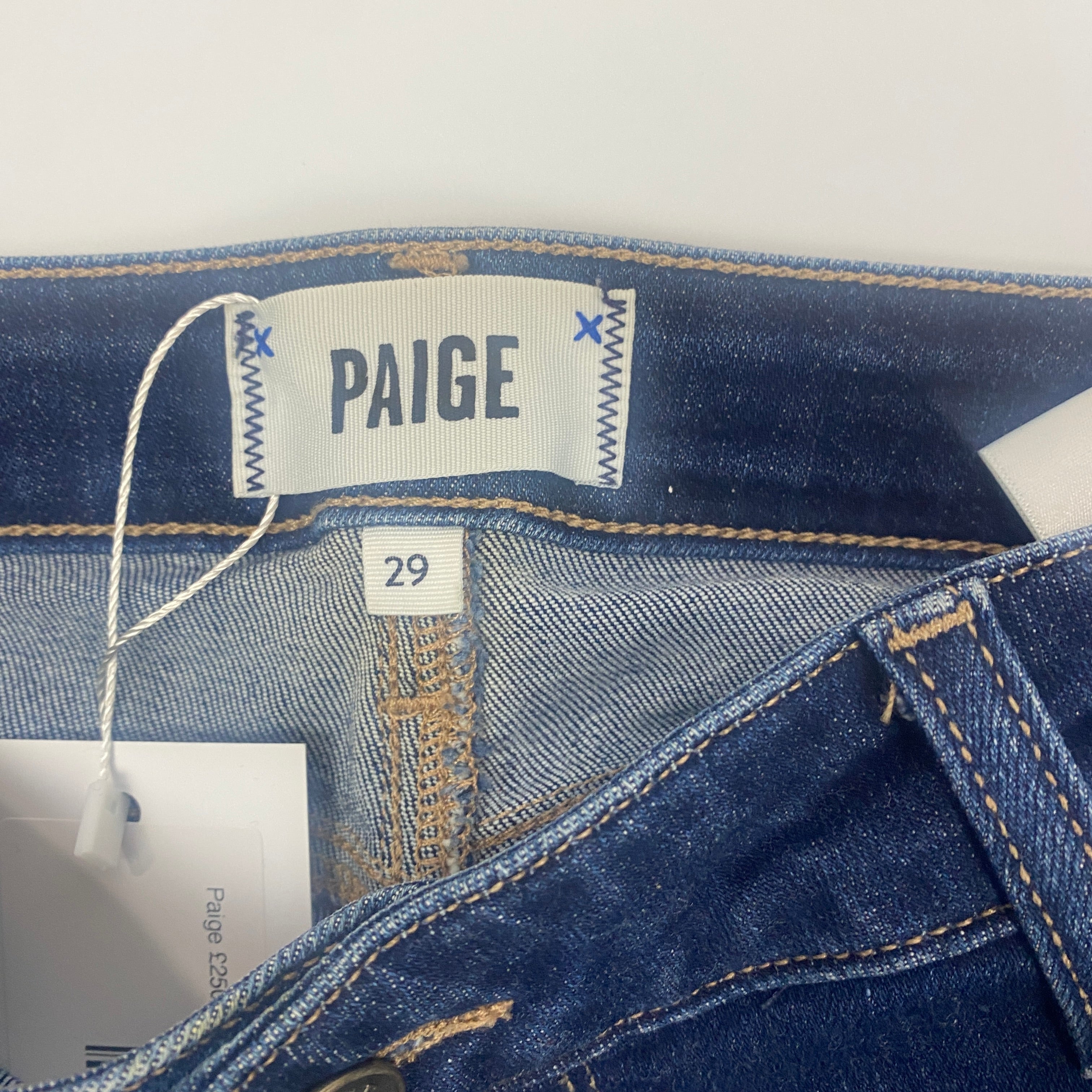 Paige £250 Mid Blue Denim Brigitte Stretch Jeans 29