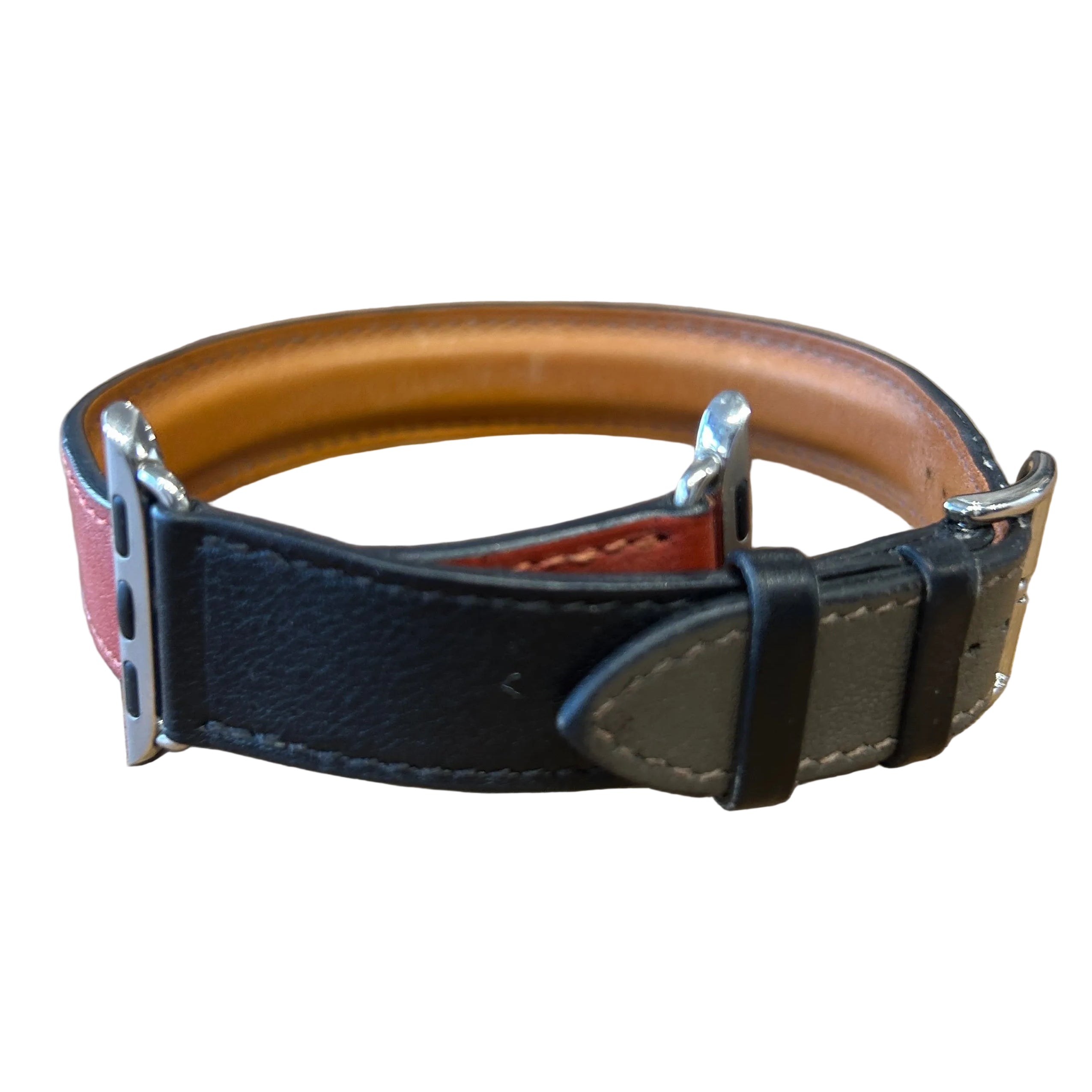 Hermès x Apple Double Tour Tri Colour Leather Watch Strap 42mm