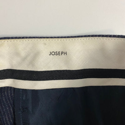 Joseph Navy Pinstripe Wool & Cotton Pants XS