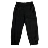 Maria Cornejo Black Stripe Satin Pull-On Pants XS