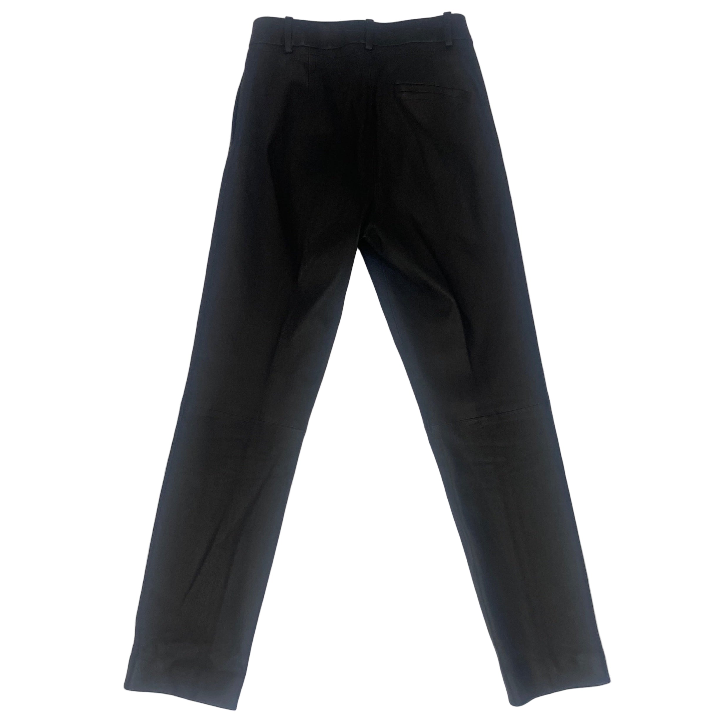 Joseph Black Stretch Leather Zoom Trousers M
