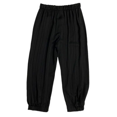 Maria Cornejo Black Stripe Satin Pull-On Pants XS