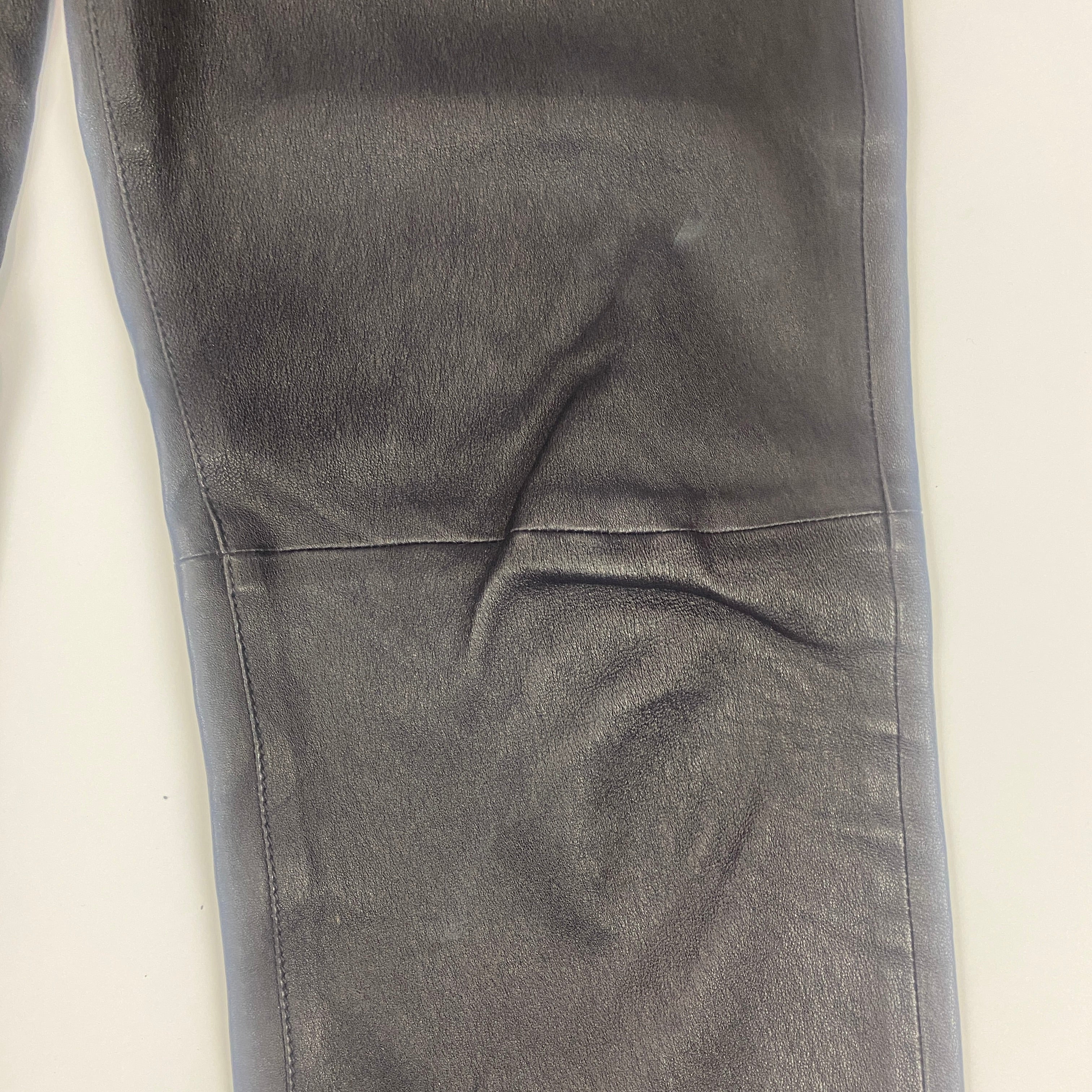 Joseph Black Stretch Leather Den Jeans M