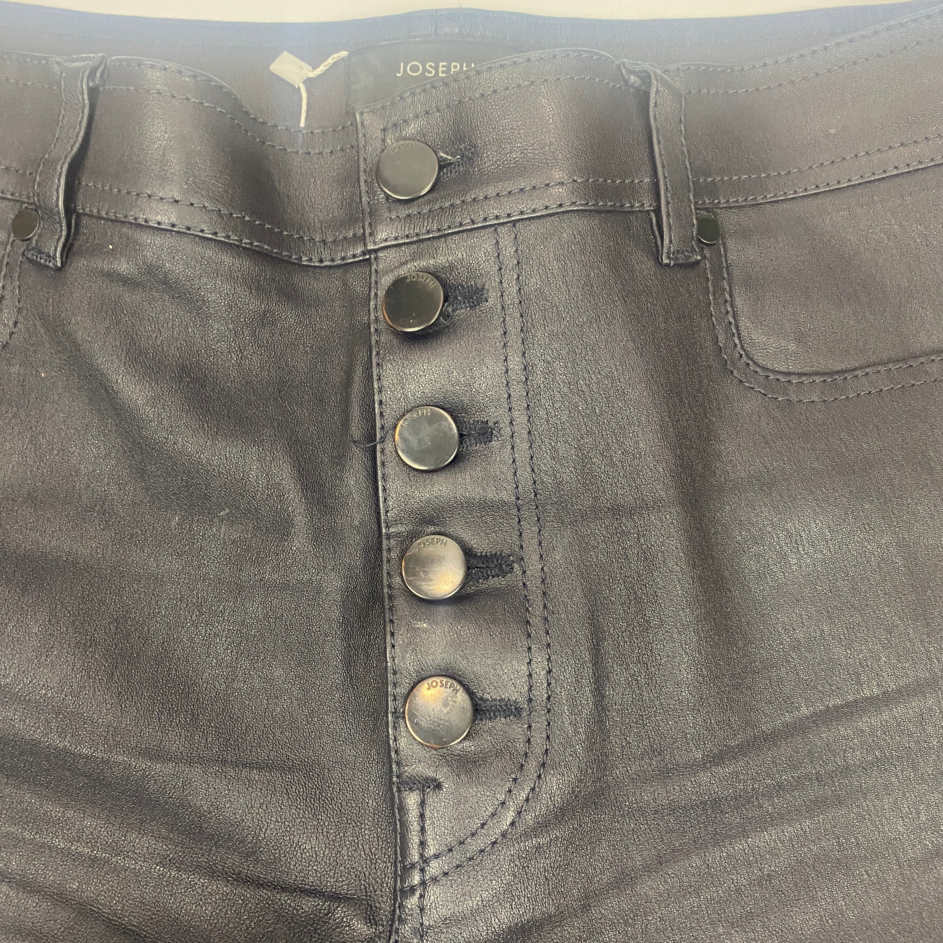 Joseph Black Stretch Leather Den Jeans M