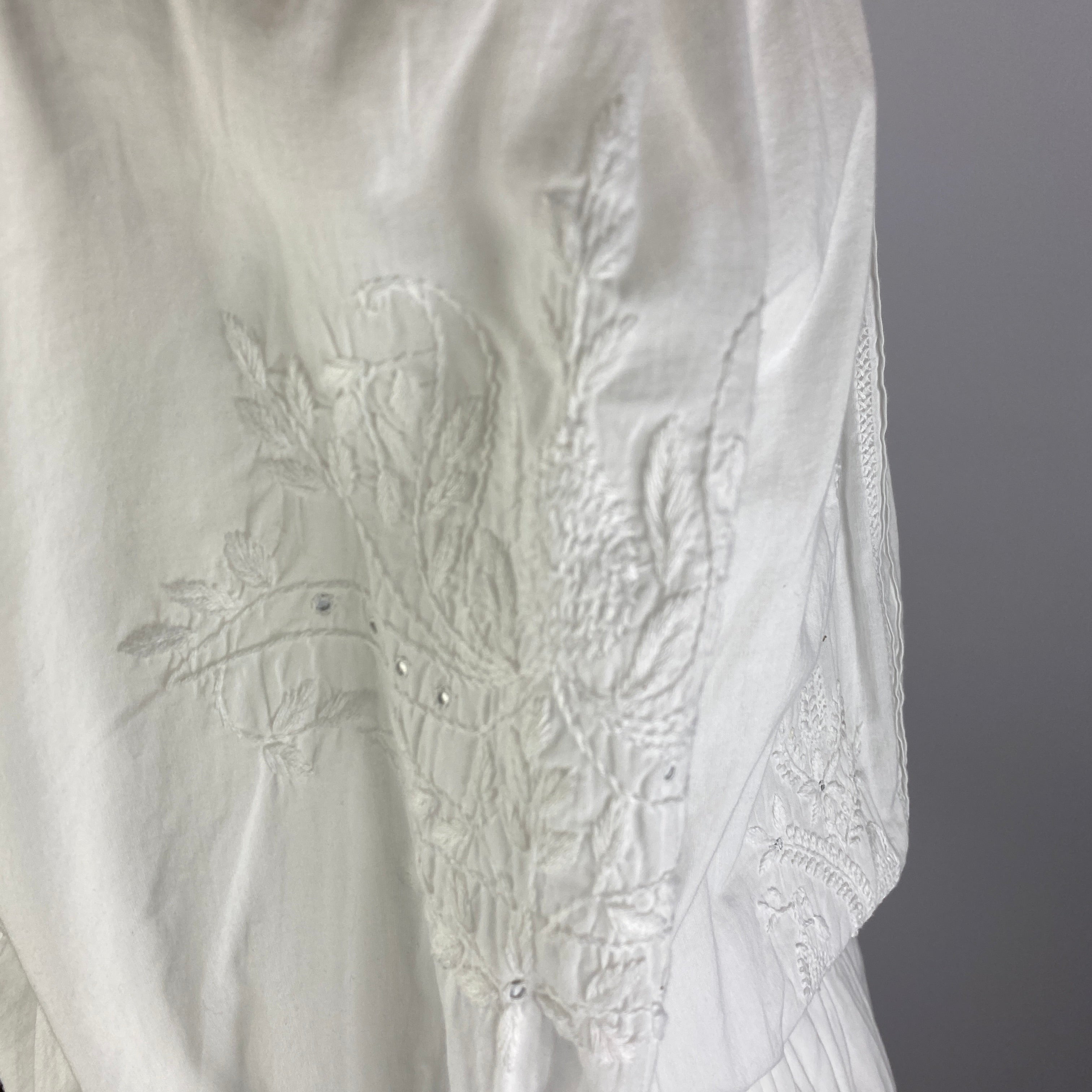 Juliet Dunn £373 White Embroidered Cotton Dress M/L