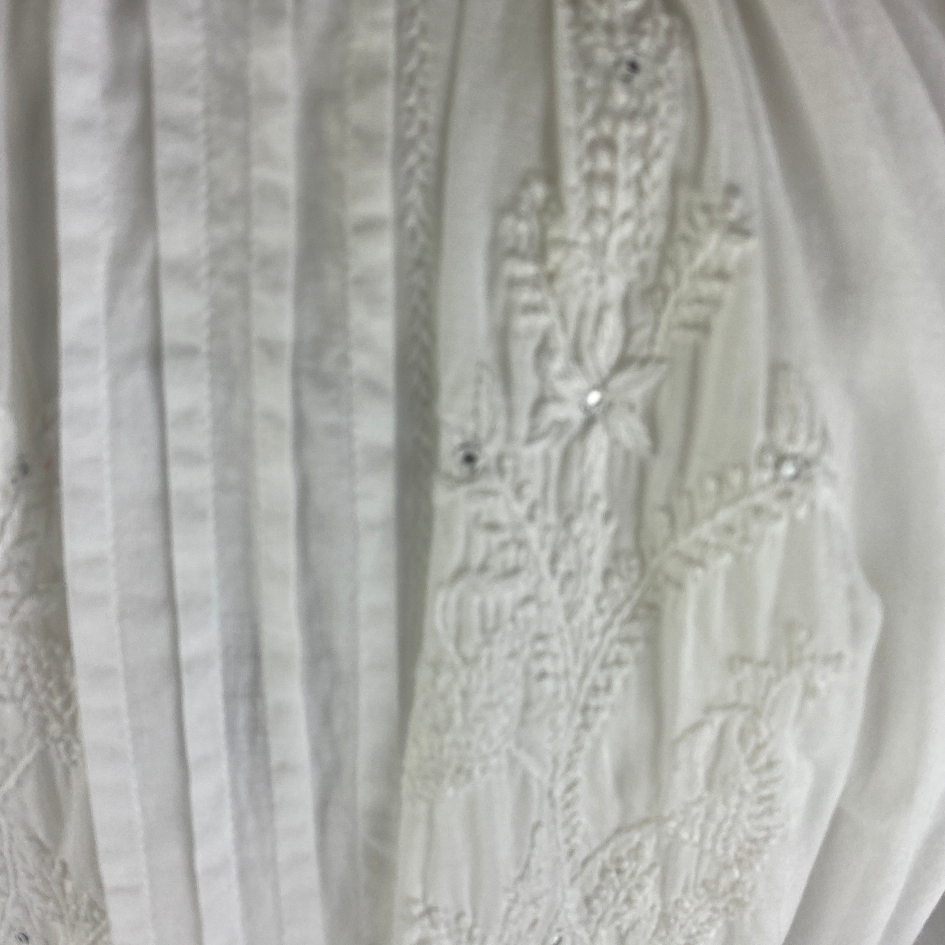 Juliet Dunn £373 White Embroidered Cotton Dress M/L