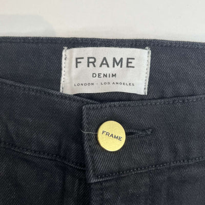 Frame Brand New Black Le Bardot Straight Jeans 28