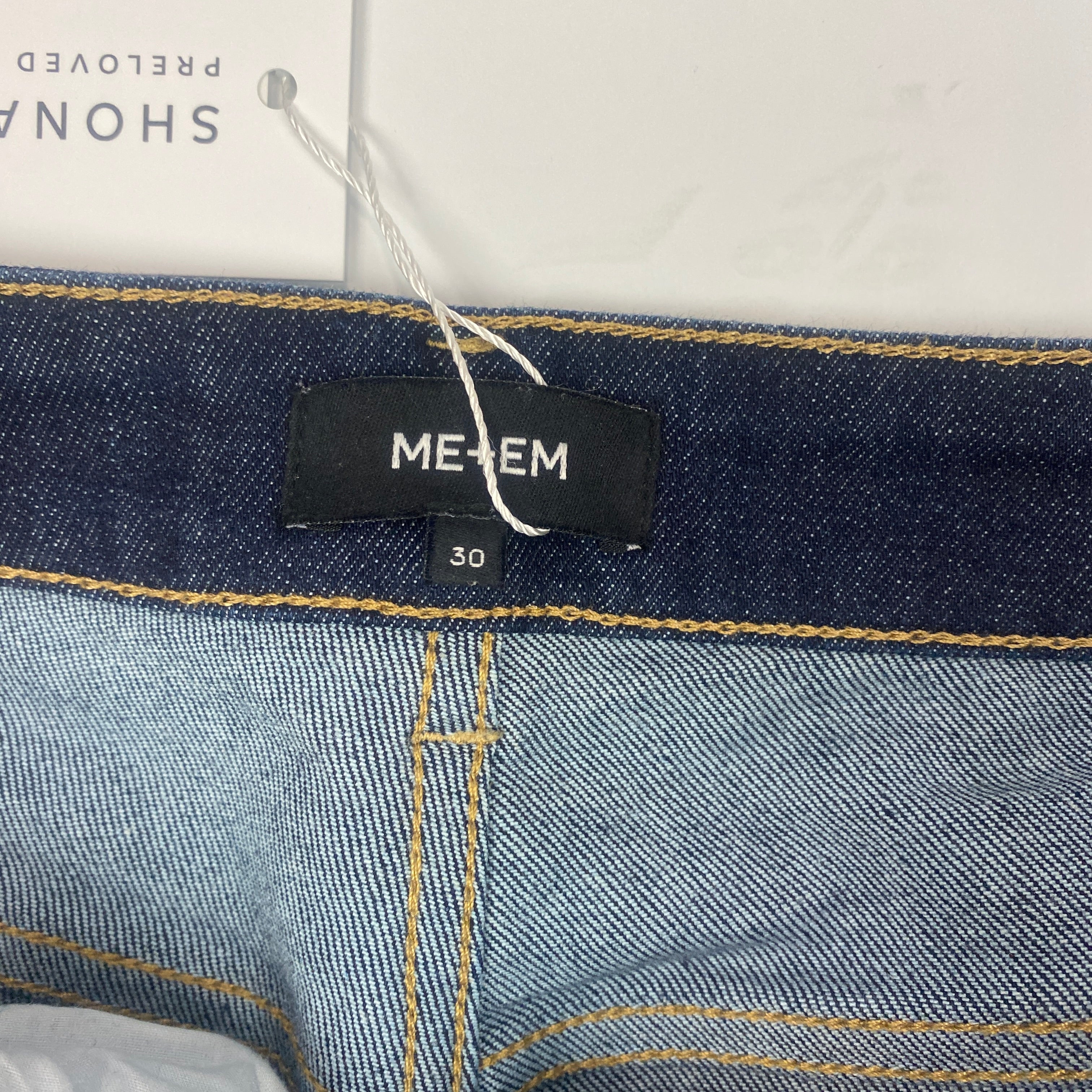 Me&Em Dark Denim Straight Leg Crop Jeans 30