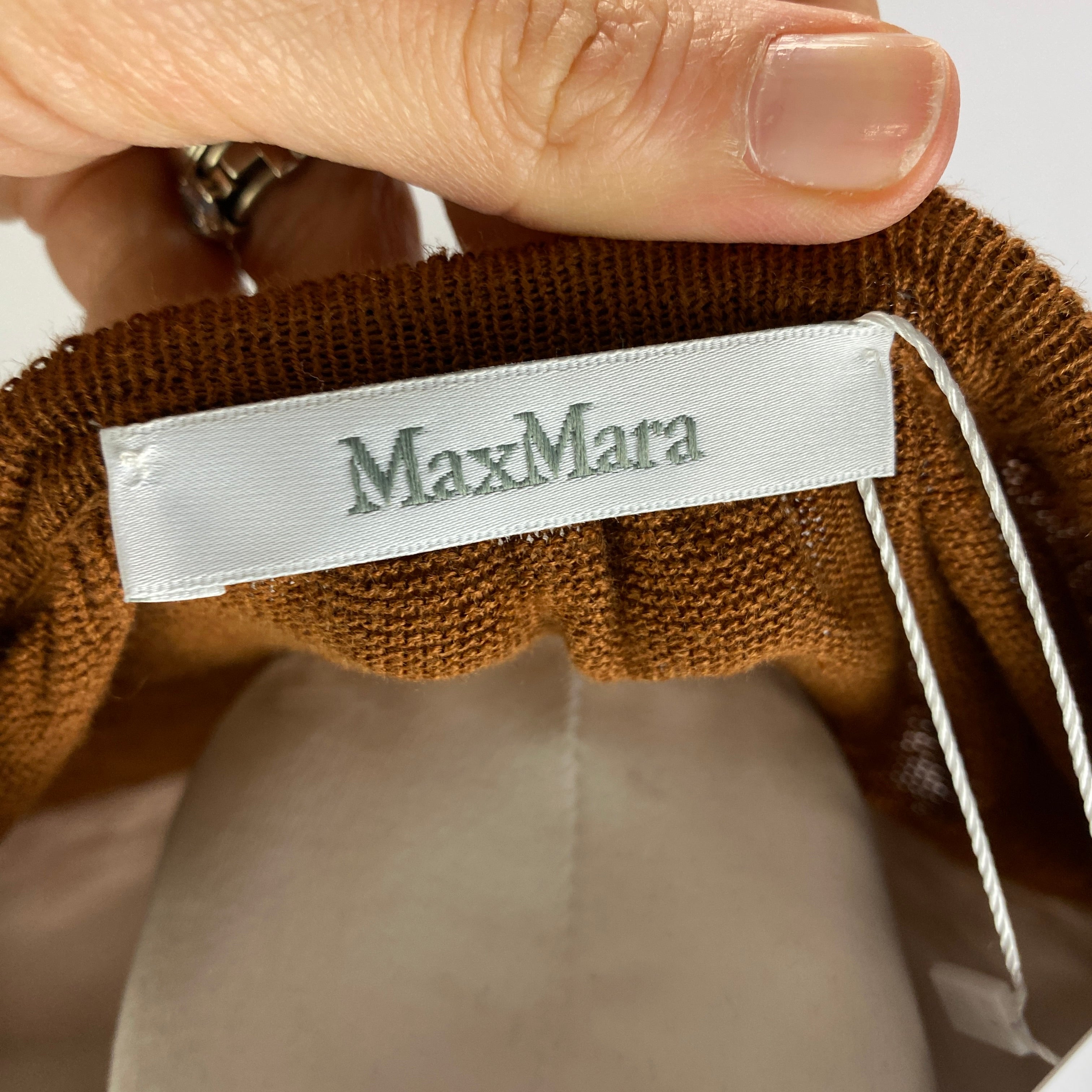 Max Mara New Cinnamon Linen Knit Oversize Sweater S/M/L/XL