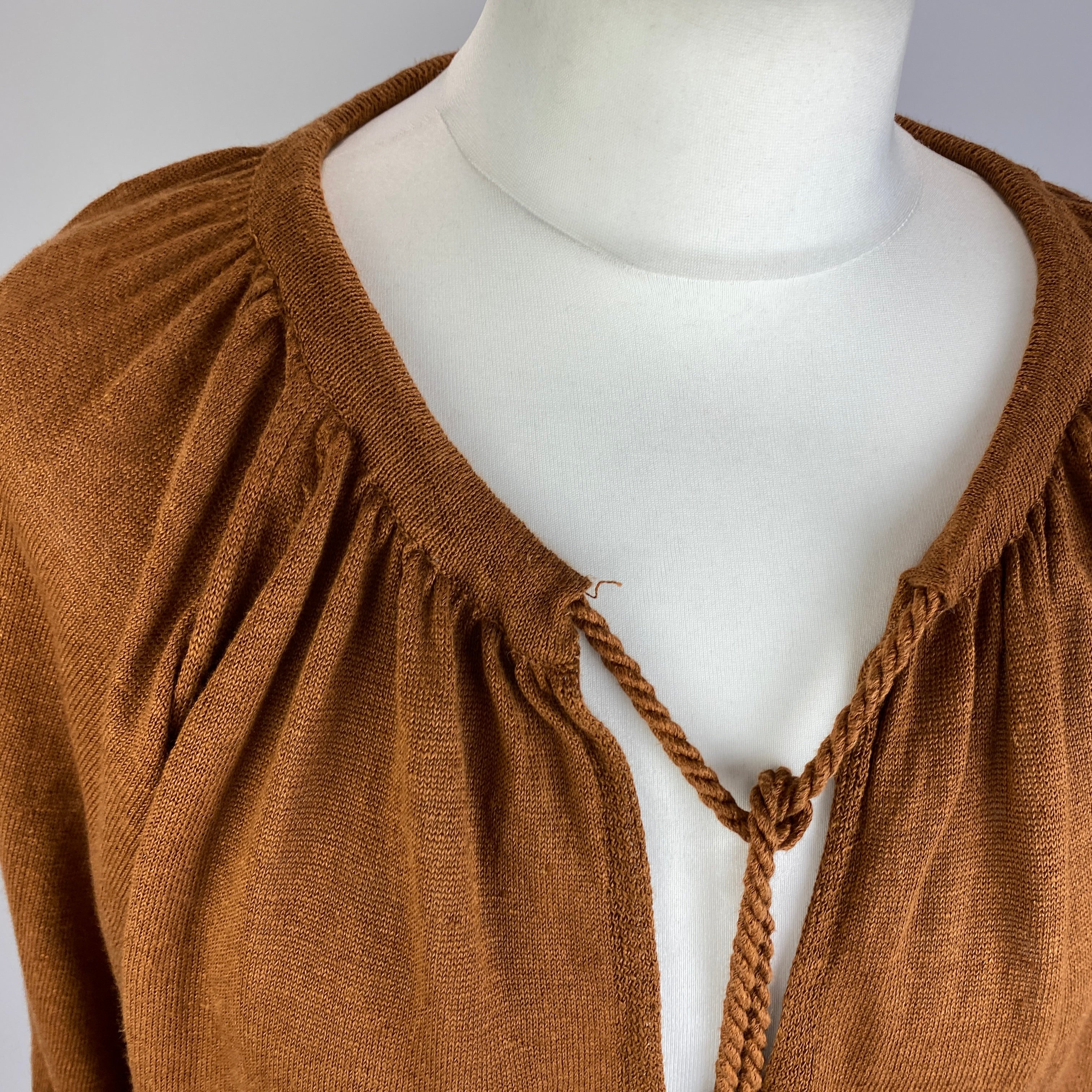 Max Mara New Cinnamon Linen Knit Oversize Sweater S/M/L/XL