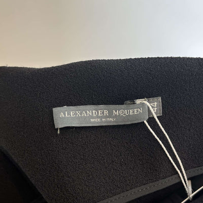 Alexander McQueen Brand New Black Wool Crepe Tuxedo Pants M