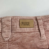 Paige Pale Pink Corduroy Nellie Jeans 25