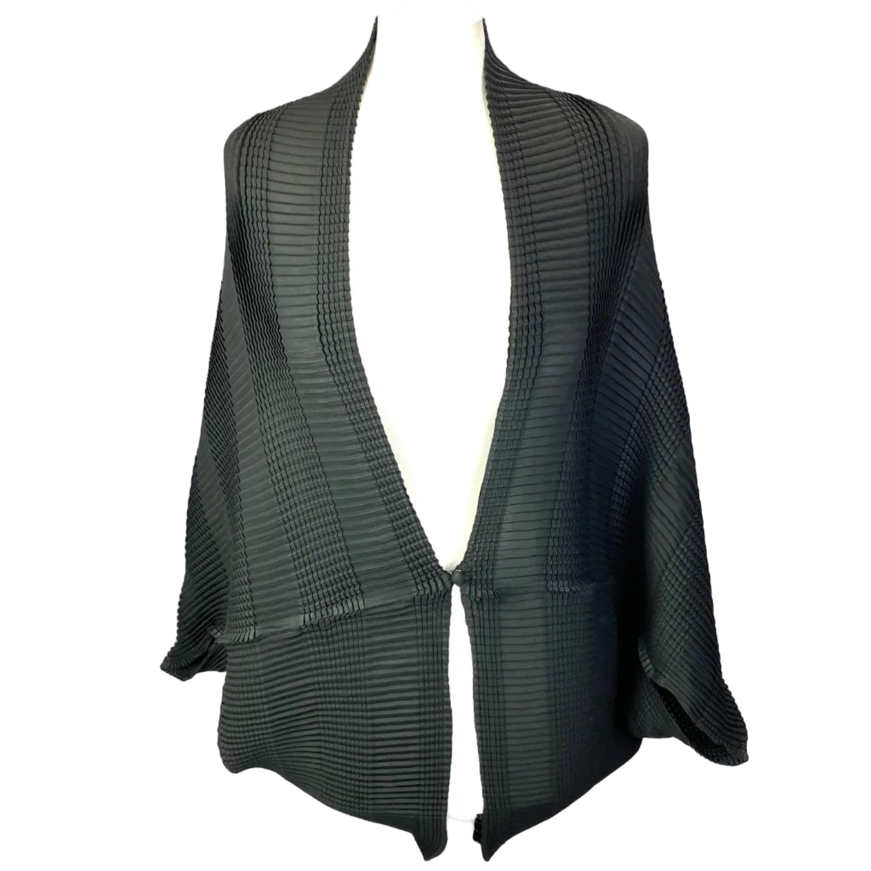 Issey Miyake £450 Black Plisse Shrug S/M