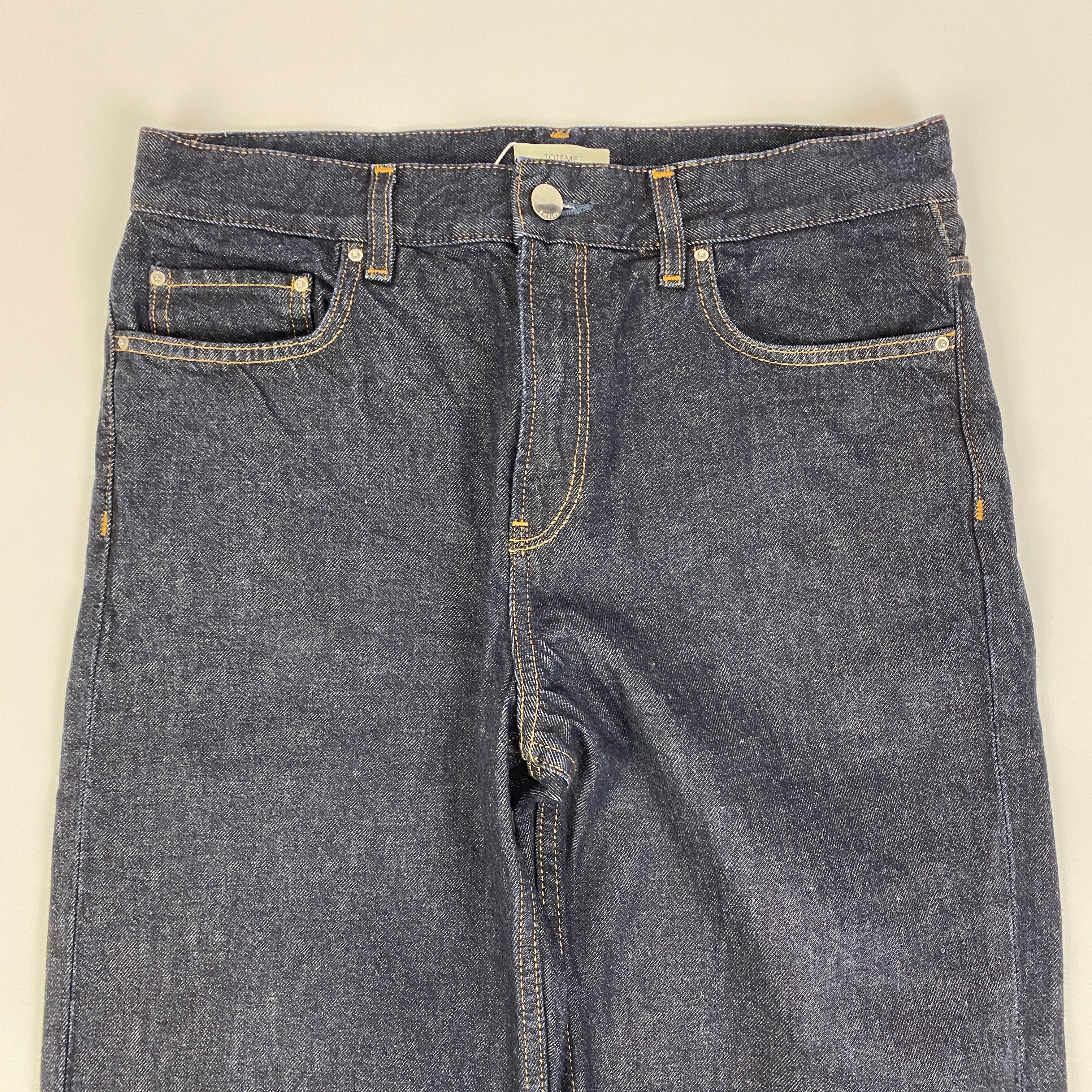 Toteme  £330 Dark Wash Denim Low Straight Jeans 27