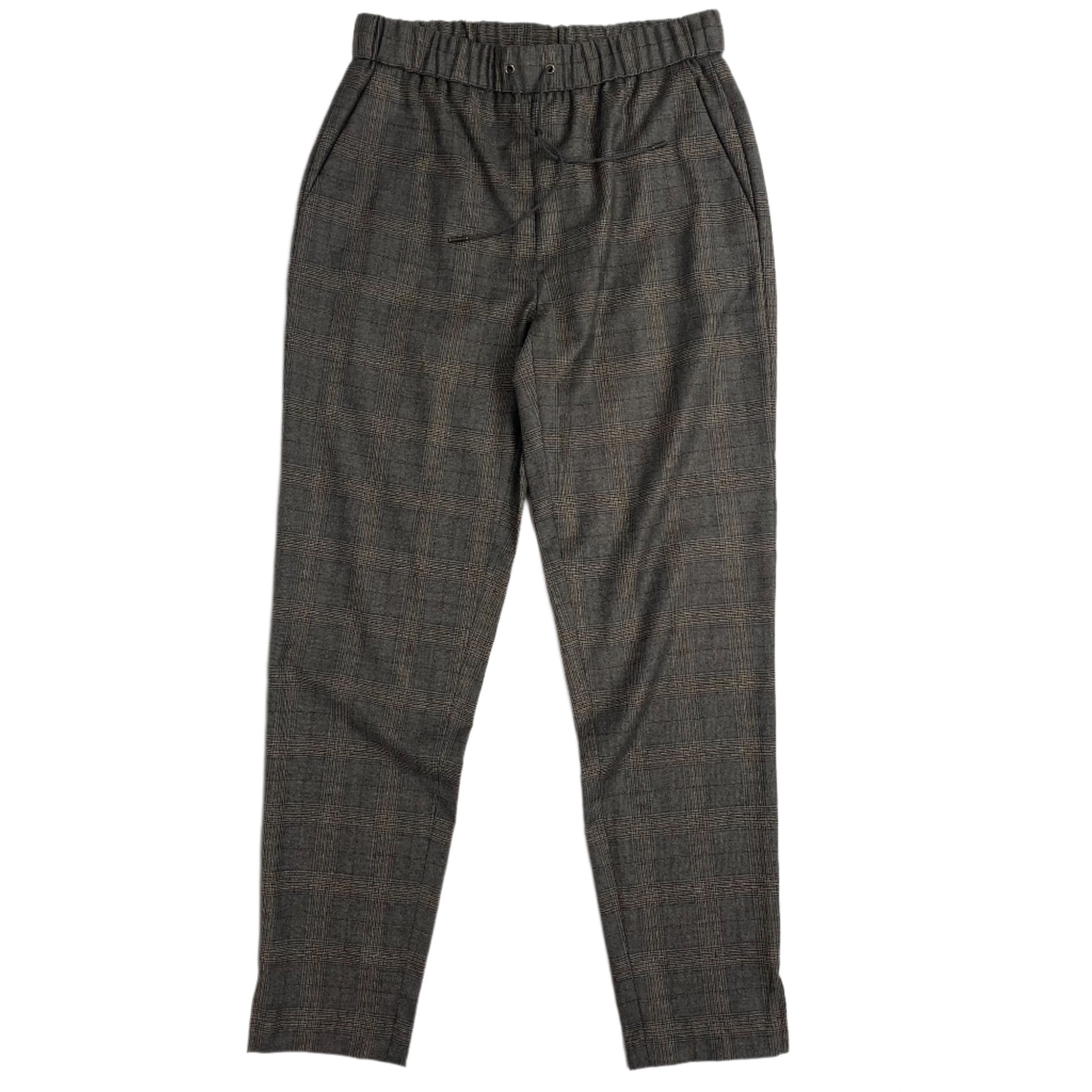 Fabiana Filippi New Grey POW Check Superfine Drawstring Pants XS