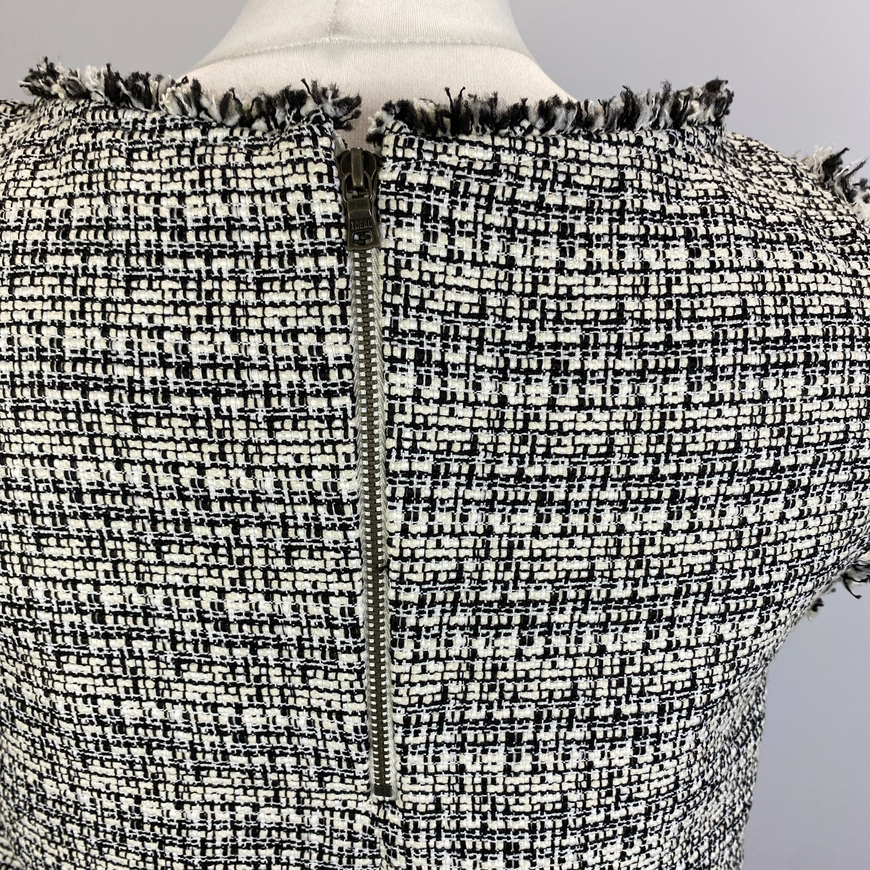 Alice & Olivia New Monochrome Weave Top S