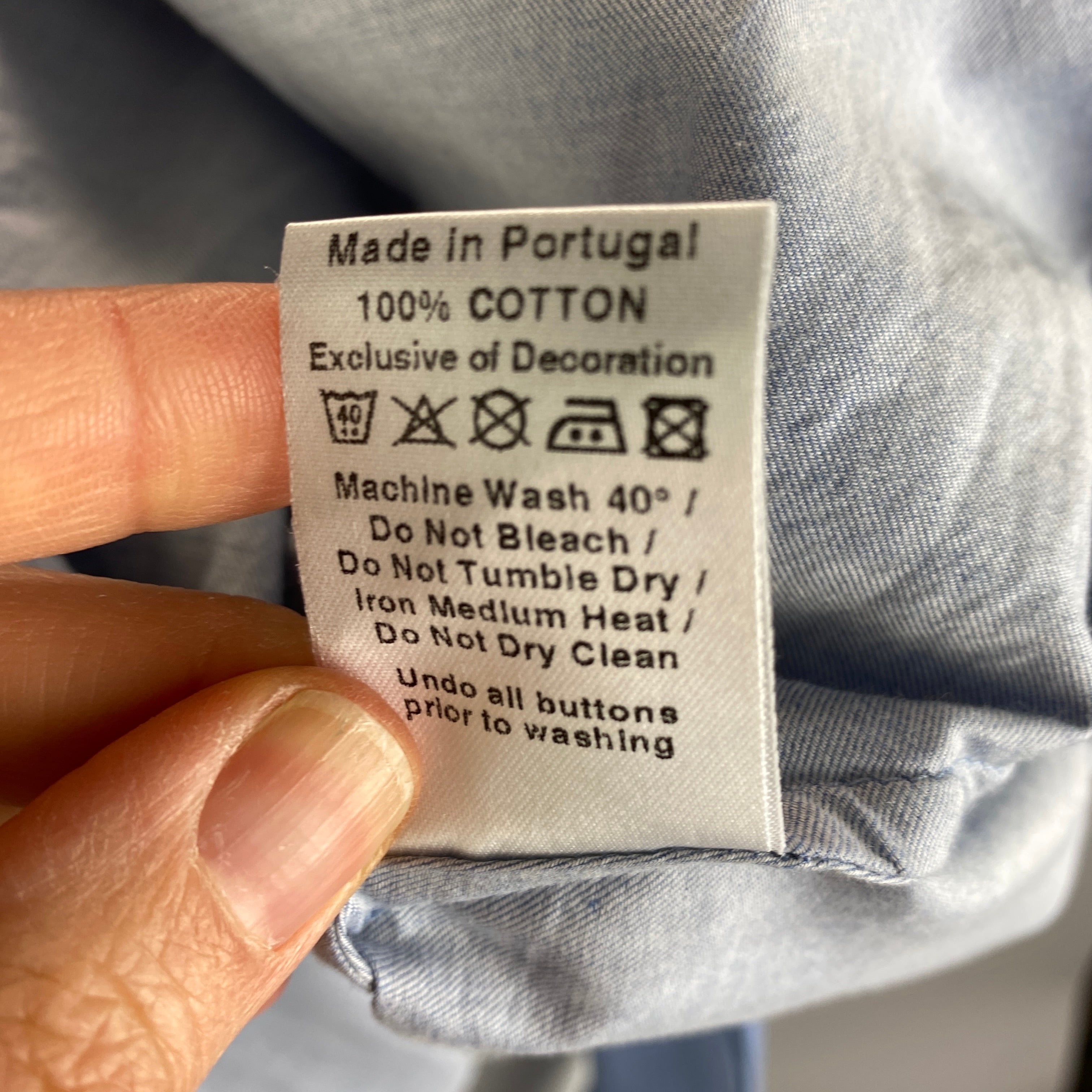Palmer Harding New Pale Blue Chambray Cotton Shirtdress M