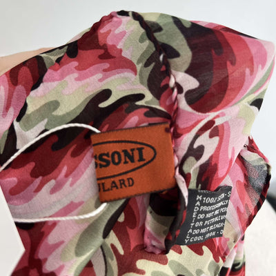 Missoni Pink & Green Silk Scarf