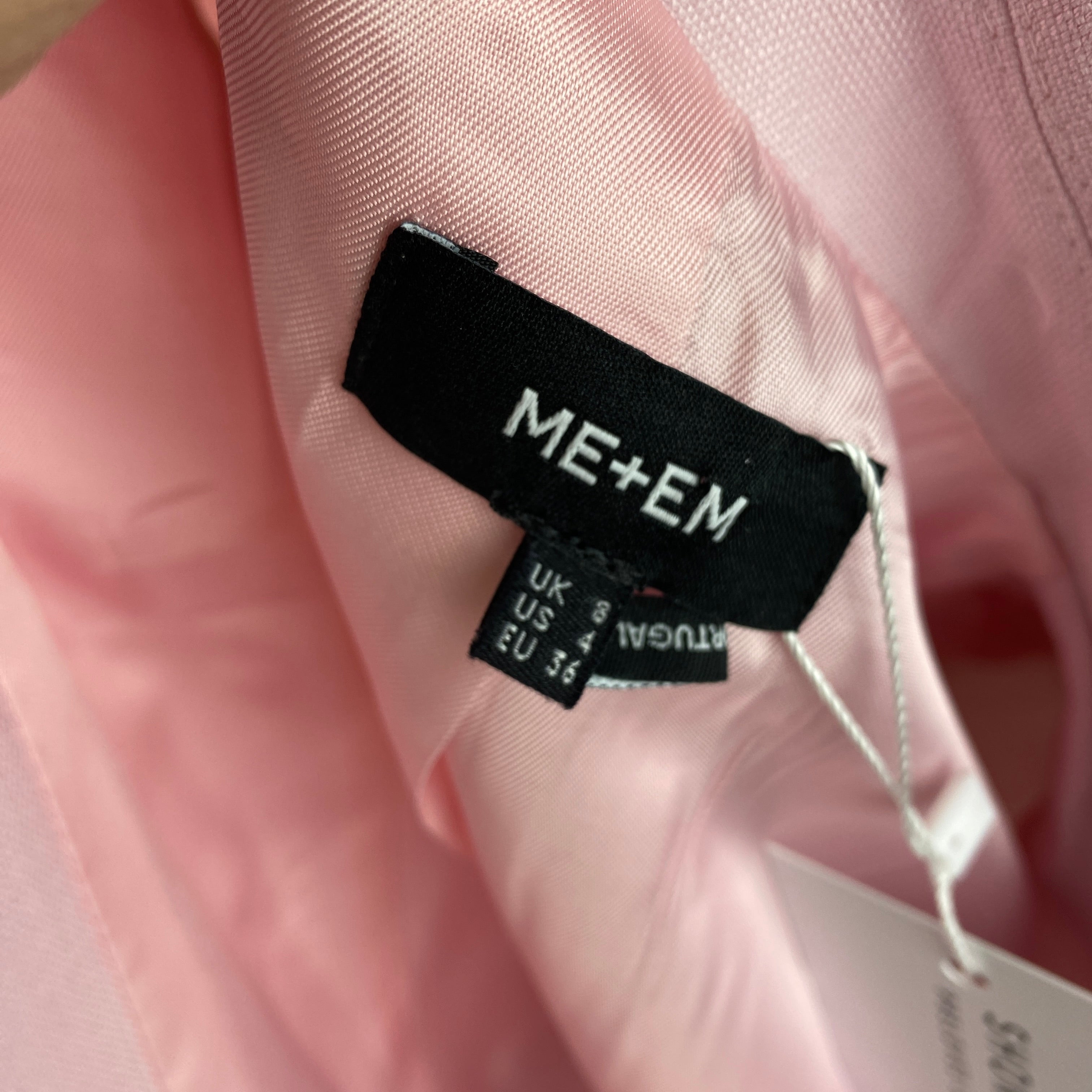 Me&Em Baby Pink Single Button Blazer XS