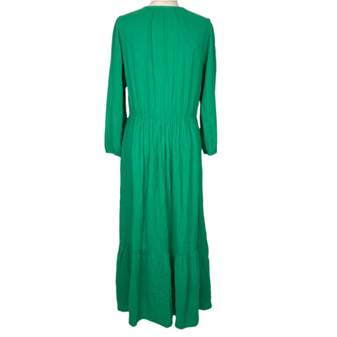 Xirena £312 Emerald Cheesecloth Tiered Maxi Dress M