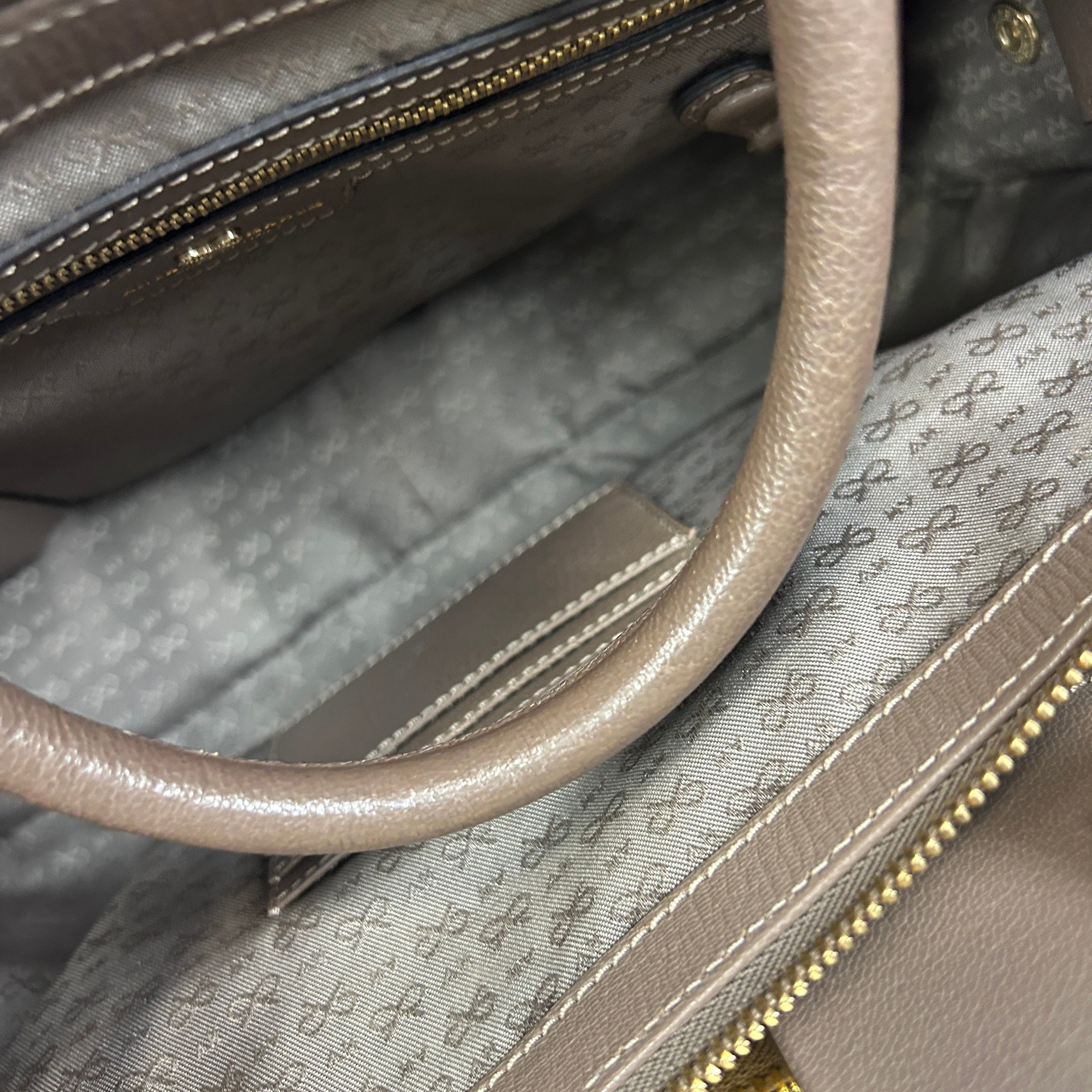 Anya Hindmarch Taupe & Cocoa Calf Albion Tote Bag