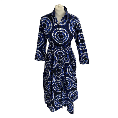 Samantha Sung Brand New £780 Blue Tie Dye Audrey Maxi Dress S