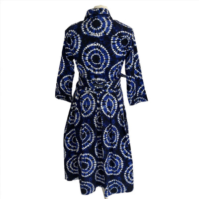 Samantha Sung Brand New £780 Blue Tie Dye Audrey Maxi Dress S