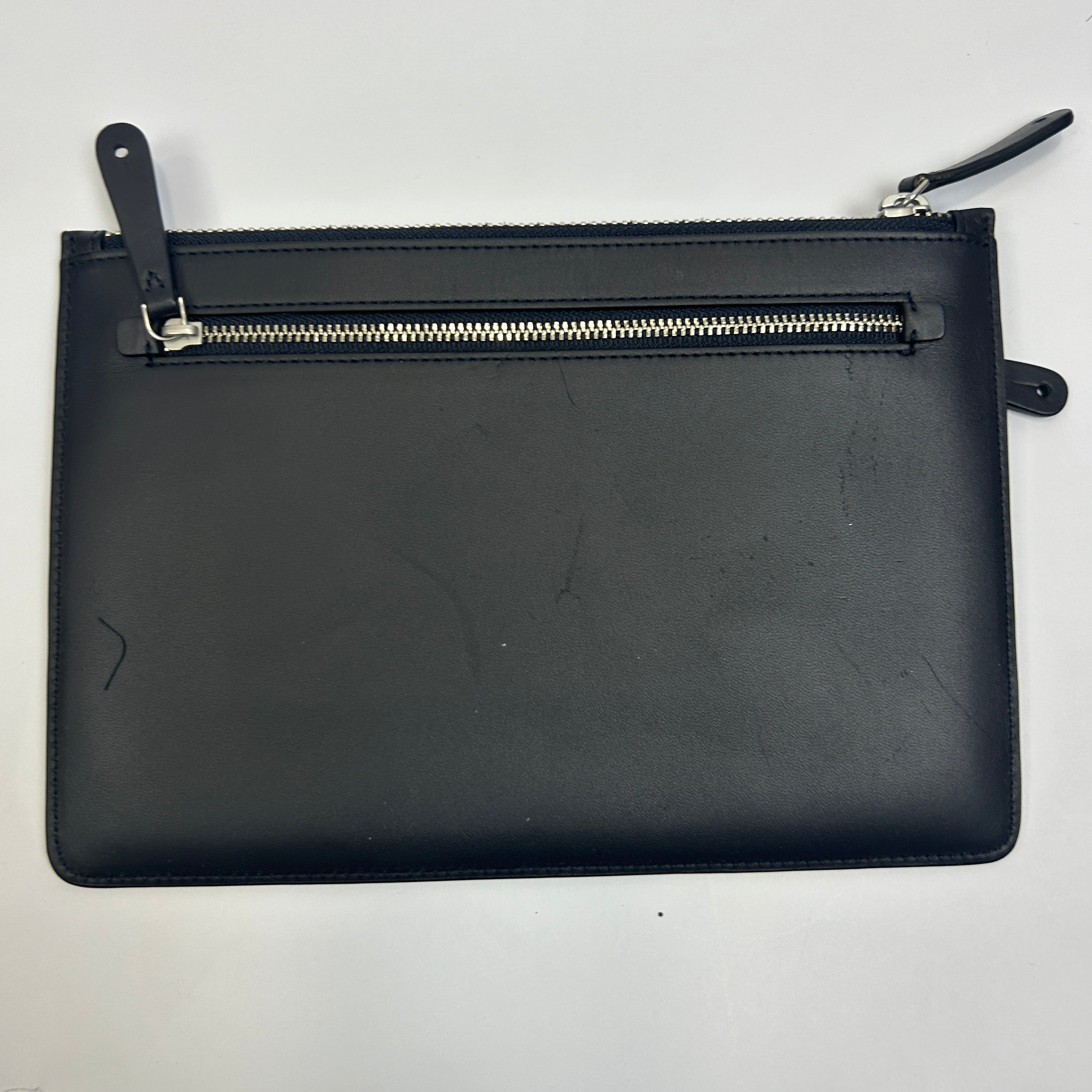 Anya Hindmarch Deep Navy Winking Smilie Zippered A2 Case