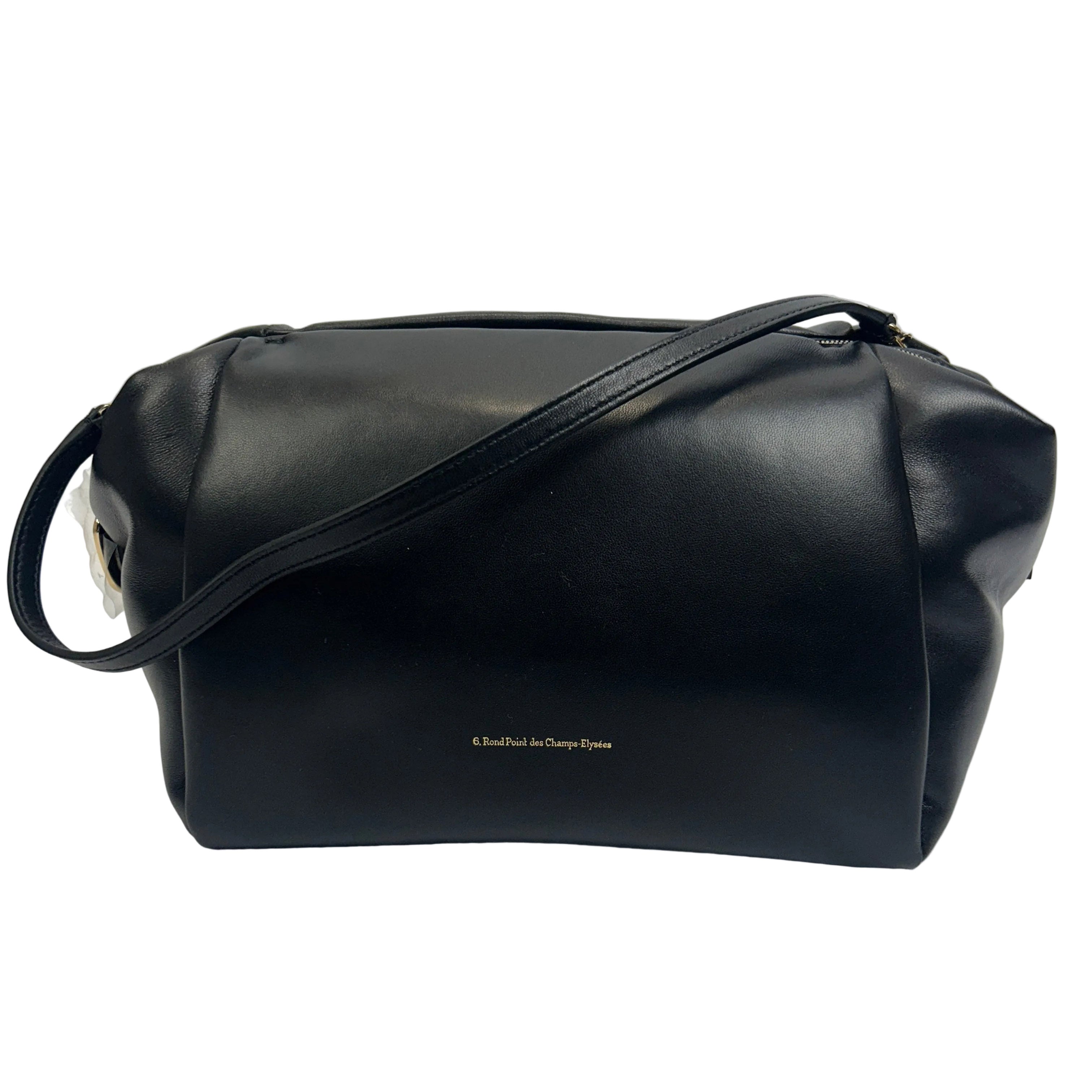 Carven New £1590 Black Soft Leather Marie Bag