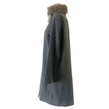 Brunello Cucinelli £3400 Grey Wool & Cashmere Coat S