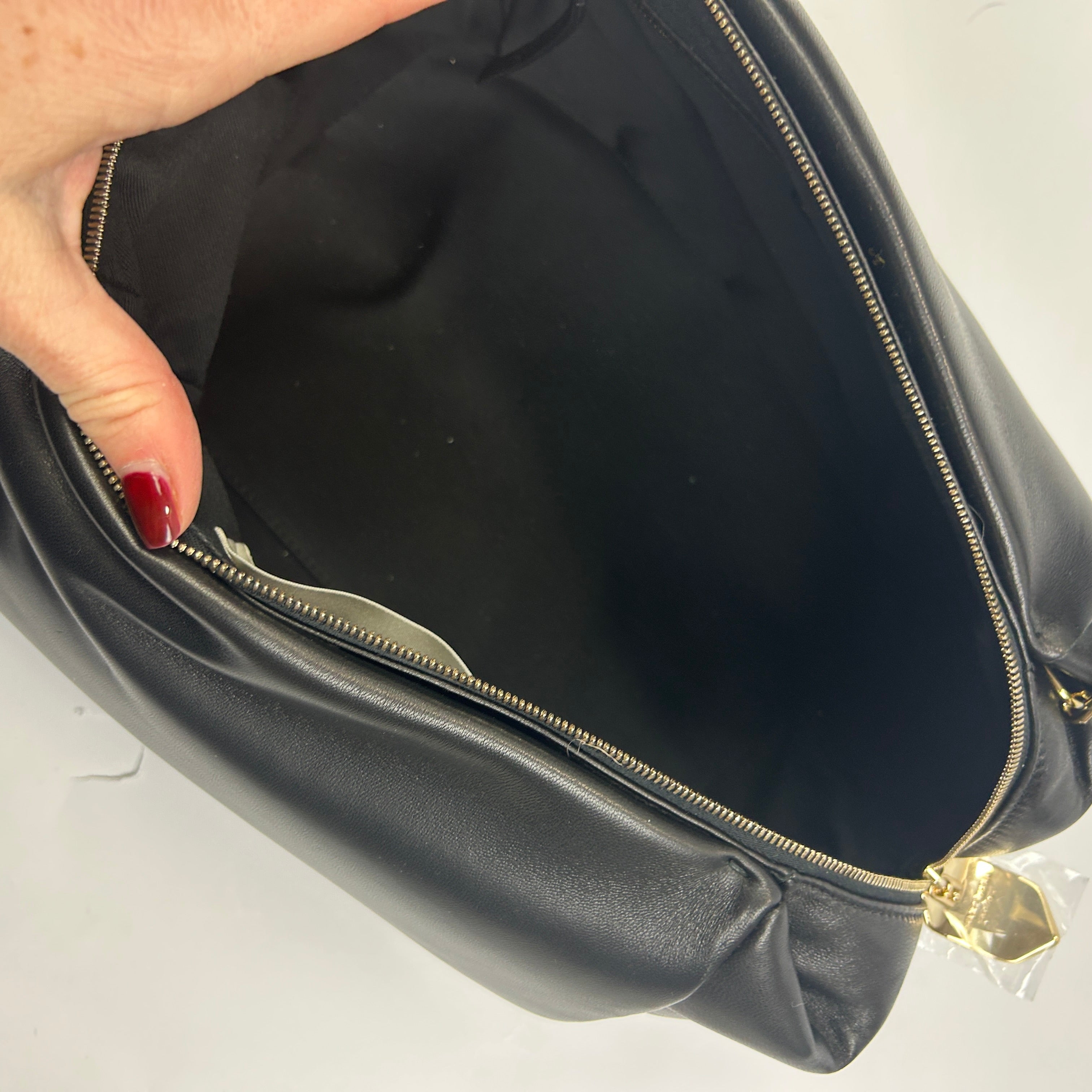 Carven New £1590 Black Soft Leather Marie Bag