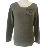 Ermanno Scervino Sage Cashmere Corsage Sweater XS