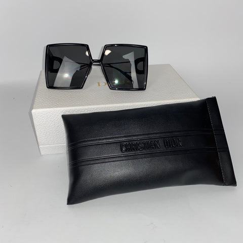 Dior £400 Montaigne Oversized Black Sunglasses