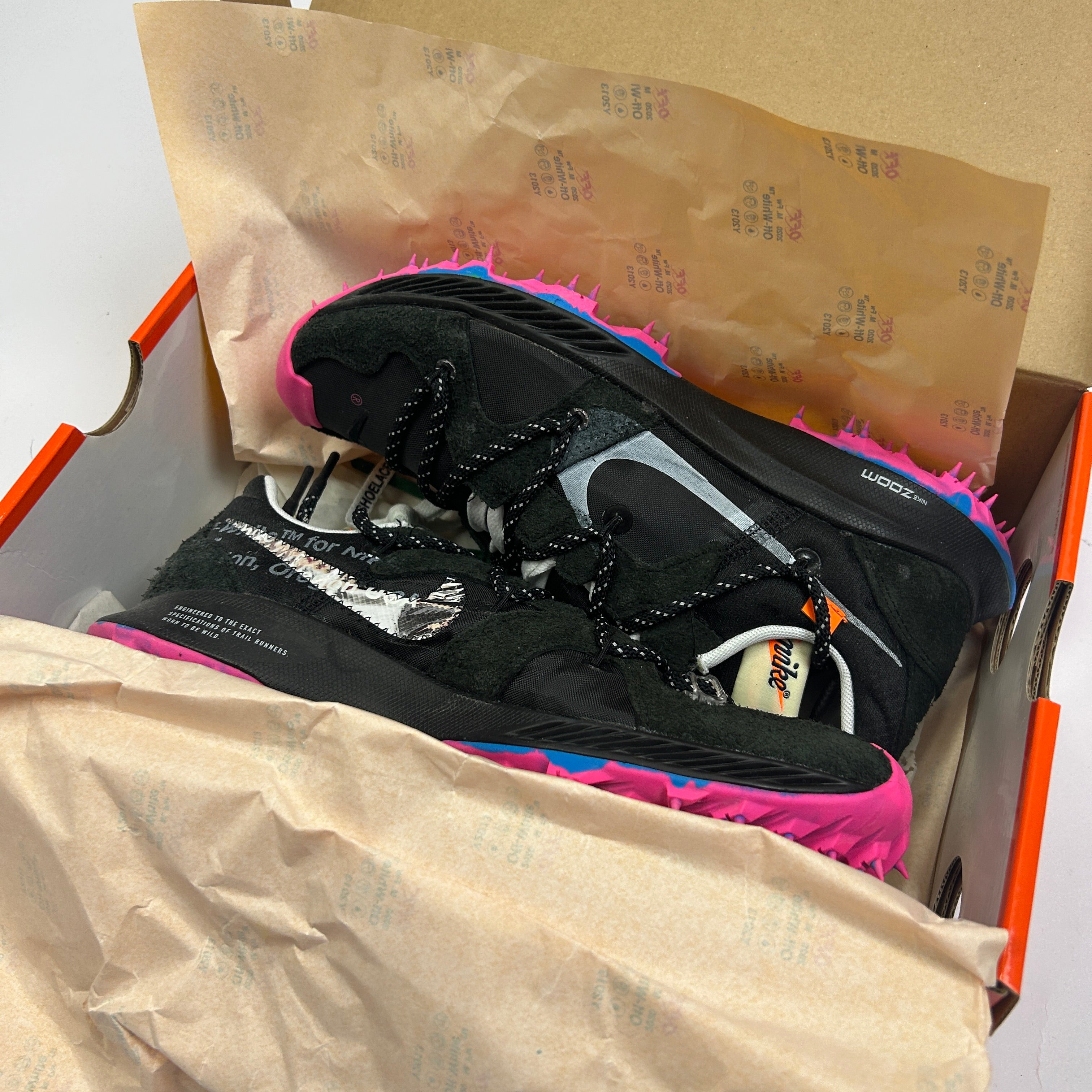 Nike x Off-White New £230 Zoom Terra Kiger 5 Sneakers 40.5